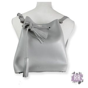 VEREVERTO Dita Convertible Leather Bucket Bag